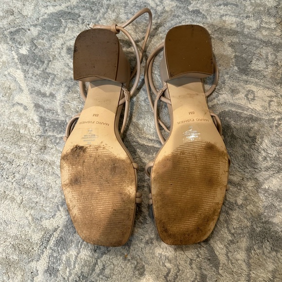 Marc fisher Gurion Square Toe Strappy Block Heel Sandals - Picture 4 of 4